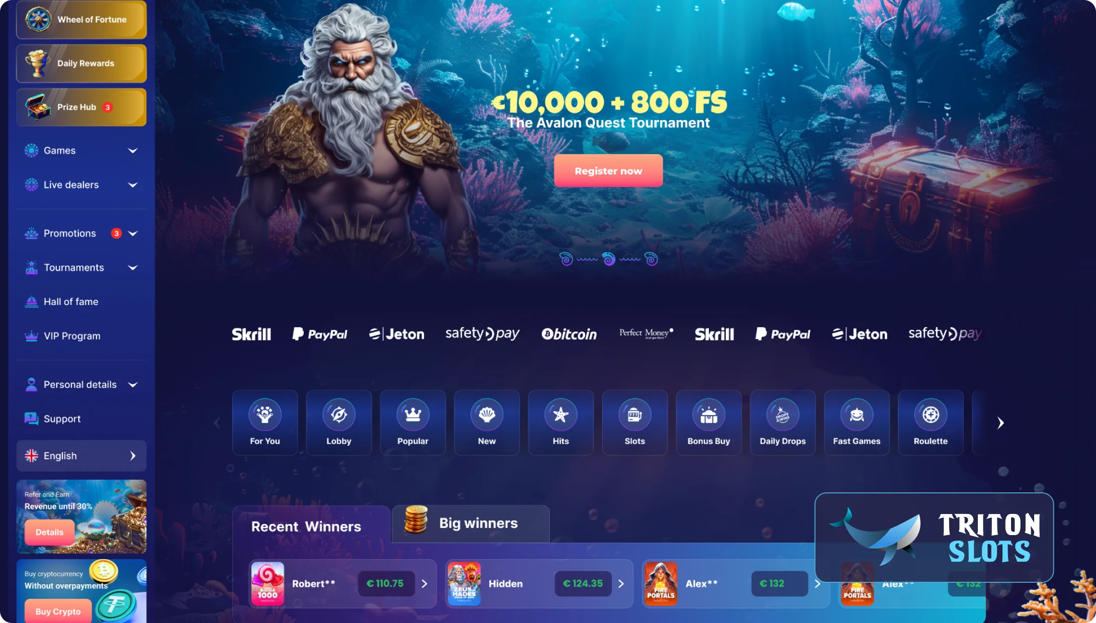 Triton Slots casino platform